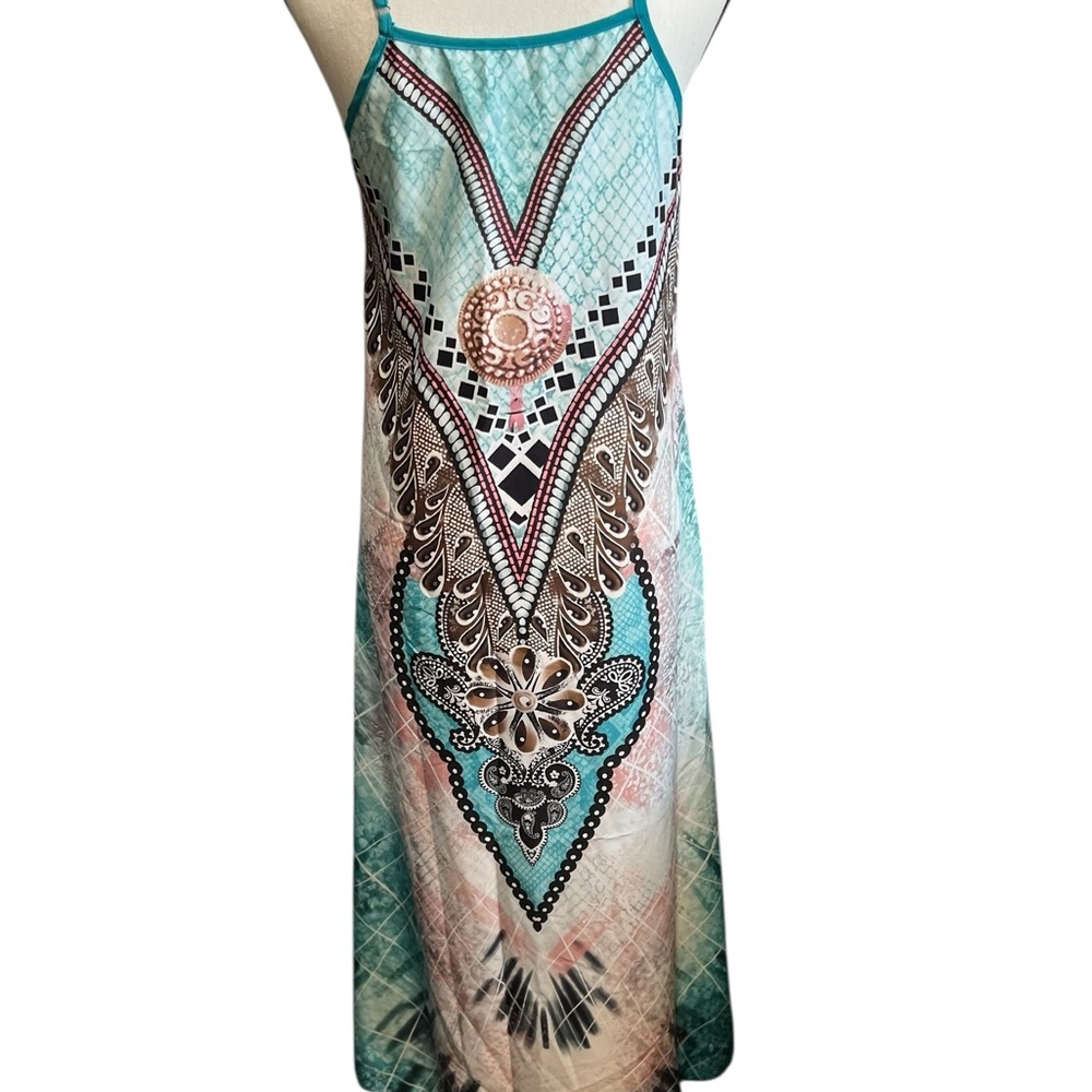 2pc New Teal Maxi Dress with Cardigan Sz M/L - Picture 9 of 13
